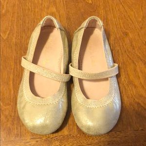 Gold toddler ballet flats